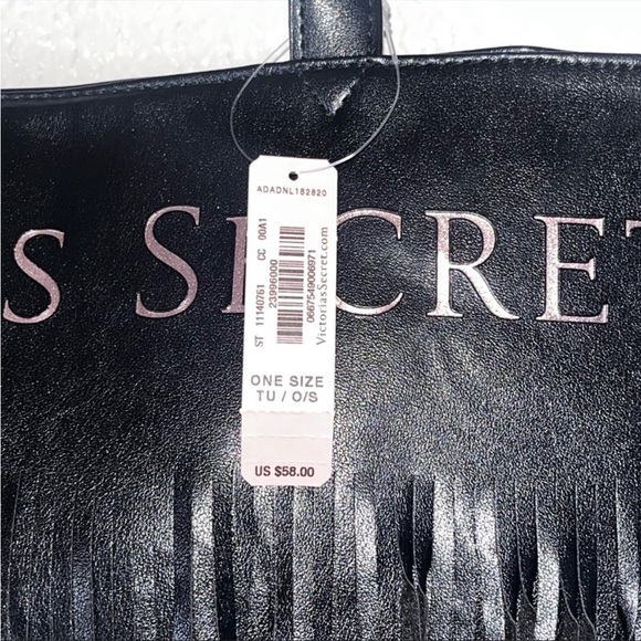 VS leather fringe tote like new - Picture 2 of 7